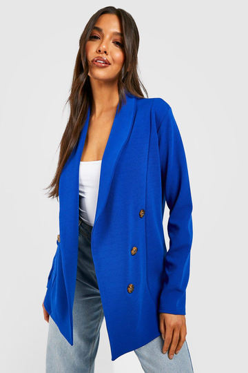Kavaj Med Ledig Passform, Blue
