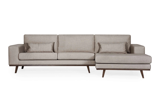 STOCKHOLM Fusion Divansoffa Höger Mörkbeige