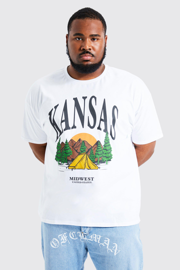 Plus Kansas City Oversized T-Shirt, White