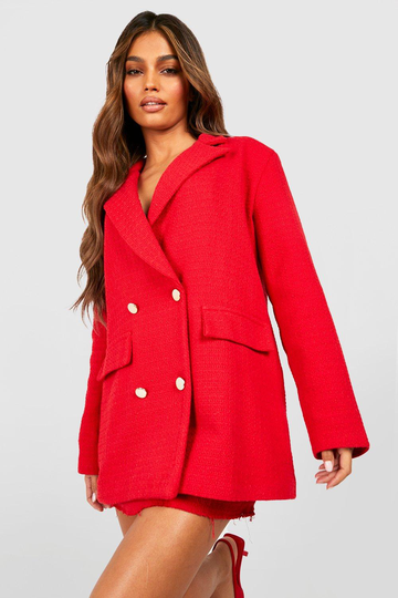 Premium Kavaj I Bouclé, Red