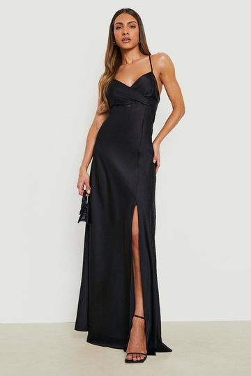 Långklänning I Satin, Black