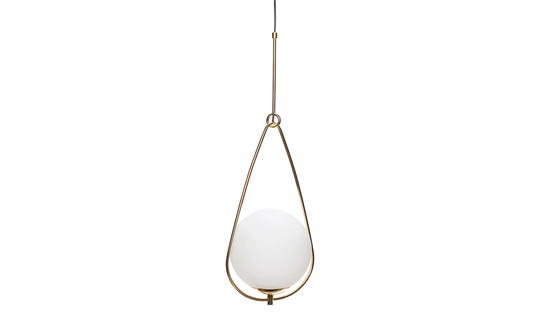 TAKLAMPA Rund Glas/Mässing