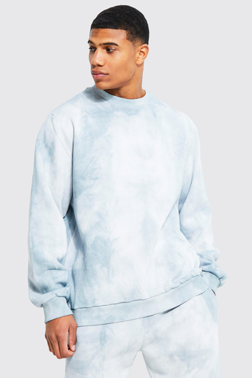 Batikmönstrad Sweatshirt, Grey