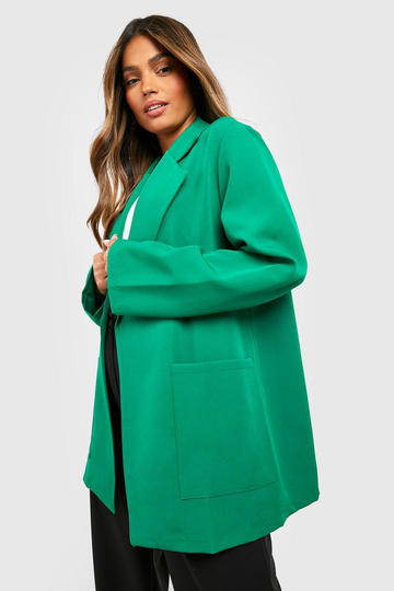 Basic Kavaj Med Ledig Passform, Green