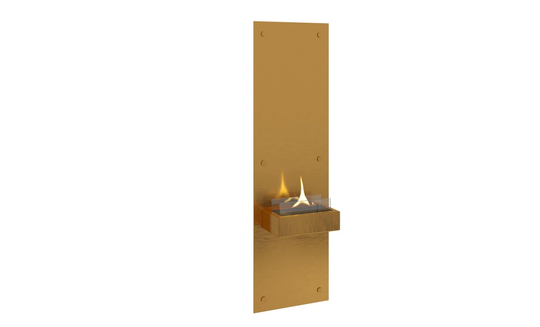 FLAMMAN Vägghängd Eldstad 130cm Guld