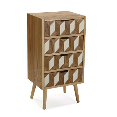 Kommod Versa chess Trä Bambu Furu Trä MDF/Paulowniaträ (35 x 85,5 x 44 cm)