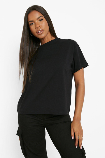 Basic T-Shirt Med Holkärm, Black