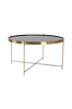 Soffbord Louisville, ø70xh40cm, mässing underrede