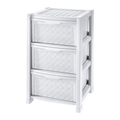 Byrå Tontarelli Plast 3 Lådor (38,5 x 39 x 63,5 cm) (Färg: Vit)