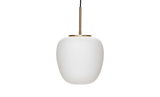 TAKLAMPA M Glas Vit