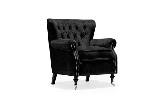 YORK Fåtölj Velvet Onyx Black