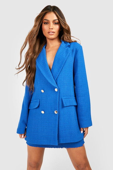 Premium Kavaj I Bouclé, Blue