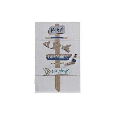 Nyckelskåp DKD Home Decor Vit Trä MDF (19 x 7 x 30 cm)
