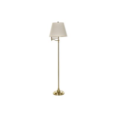 Golvlampa DKD Home Decor Beige Gyllene Metall Polyester (41 x 41 x 160 cm)