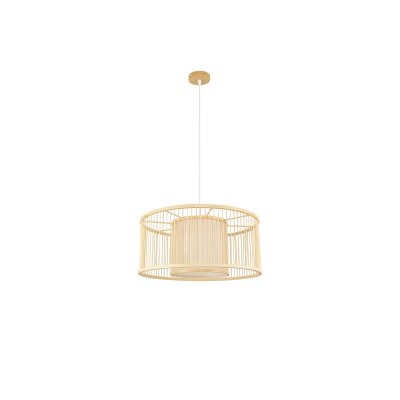 Taklampa DKD Home Decor Polyester Bambu (42 x 42 x 21 cm)