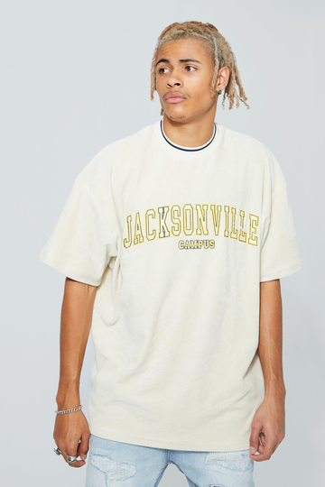 Tall Oversized T-Shirt I Velour, Beige