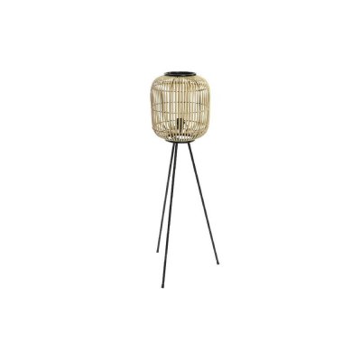 Golvlampa DKD Home Decor Svart Metall Brun Bambu (31 x 31 x 116 cm)