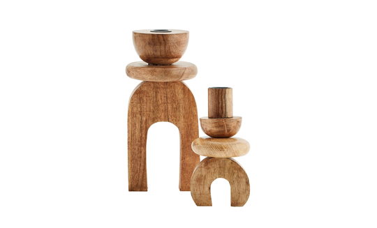 LJUSSTAKE 2-pack Acacia Natur