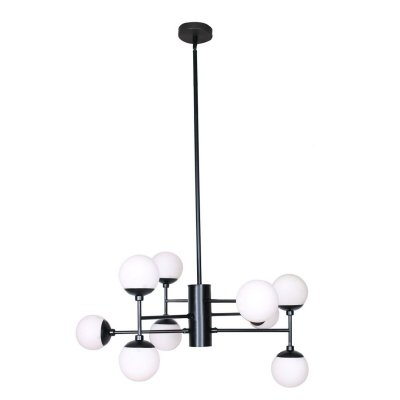Taklampa DKD Home Decor Glas Svart (76.2 x 76.2 x 40.64 cm)