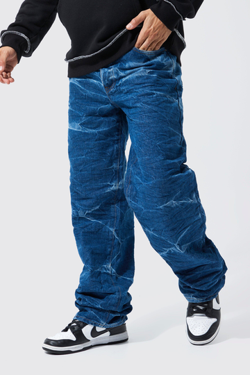 Baggy Jeans Med Struktur, Blue