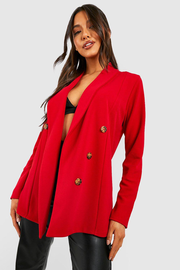 Kavaj Med Ledig Passform, Red