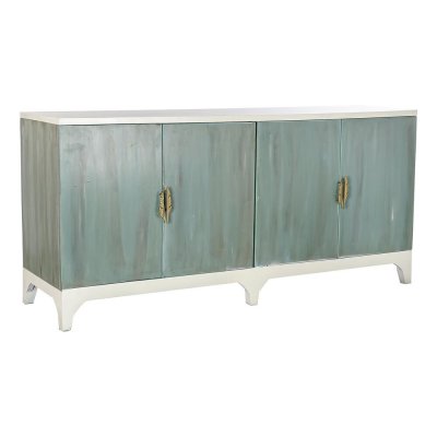 Skänk DKD Home Decor Turkos Beige Metall Trä (180 x 50 x 85 cm)