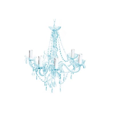 Taklampa DKD Home Decor Blå Metall Akryl 25 W (51 x 51 x 100 cm)