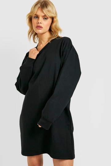 Mixa & Matcha Edition Oversize Sweatshirtklänning, Black