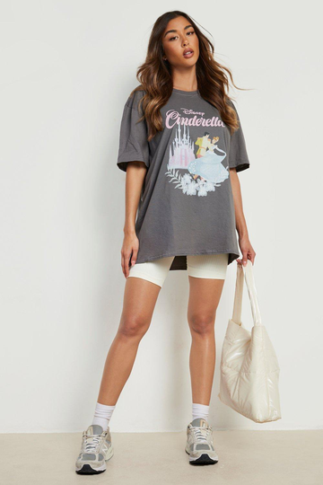 Cinderella Oversize T-Shirt Med Tryck, Grey