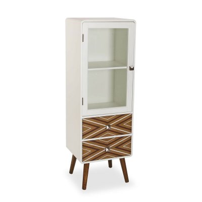 Visningsställ Versa Vit Trä MDF furuträ (33 x 120 x 43 cm)