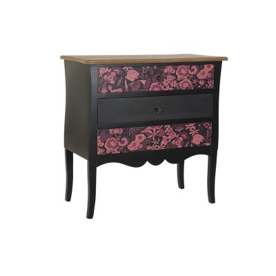 Skänk DKD Home Decor Svart Rosa Brun MDF (76 x 39 x 75,5 cm)