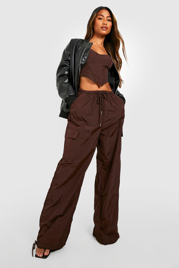 Cargobyxor I Nylon, Brown