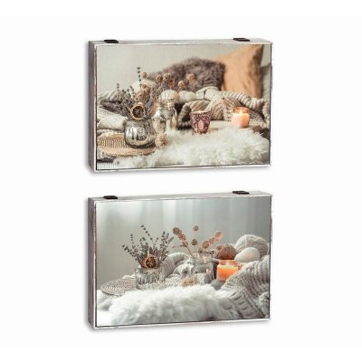 Omslag DKD Home Decor Räknare Spa 46,5 x 6 x 31,5 cm 2 antal Trä MDF
