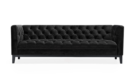 SOHO 3-sits Velvet Onyx Black