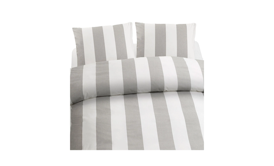 STRIPE Bäddset Kingsize Grå