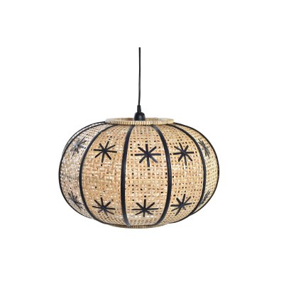 Taklampa DKD Home Decor Naturell Svart 50 W (50 x 50 x 31 cm)