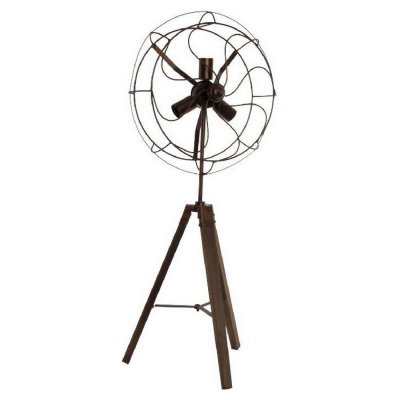 Golvlampa DKD Home Decor Metall Trä Koppar (46 x 46 x 106 cm)