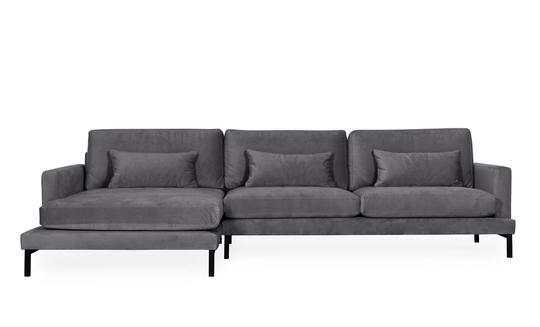 BOLUND Divansoffa Vänster Velvet Mörkgrå