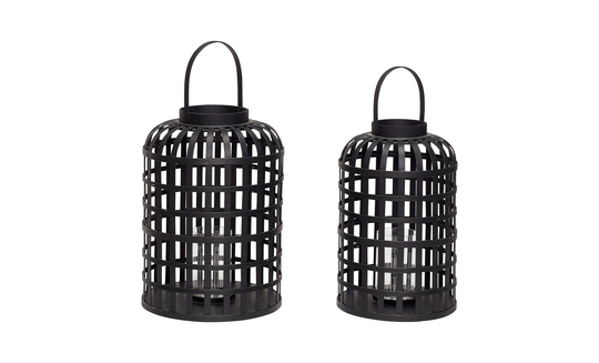 LJUSLYKTA Bambu Svart x2