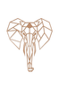 Väggdekor Elefant Koppar