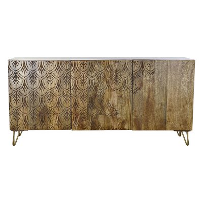 Skänk DKD Home Decor Metall Mangoträ (160 x 45 x 75 cm)