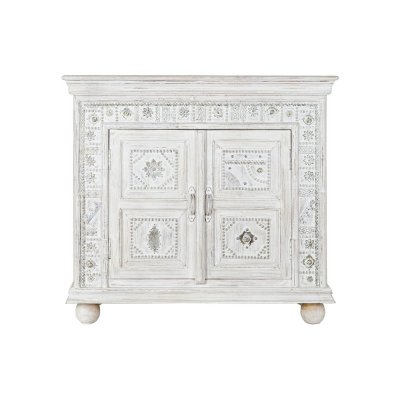 Kommod DKD Home Decor Aluminium Vit Mangoträ (101 x 40 x 95 cm)