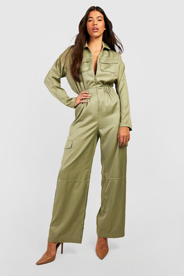 Tunn Boilersuit I Bomullstwill, Green