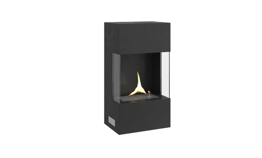 FLAMMAN Vägghängd Eldstad 90cm Svart