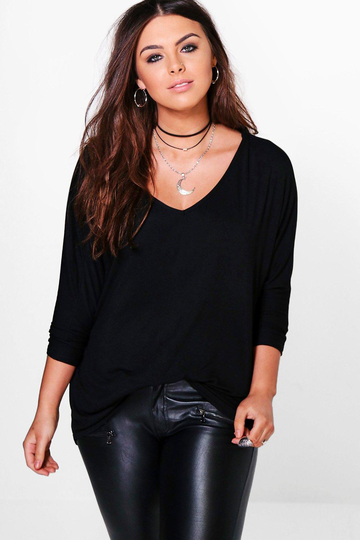 Plus - Långärmad T-Shirt, Black